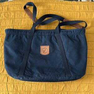 Fjallraven Navy Tote with Logo Patch